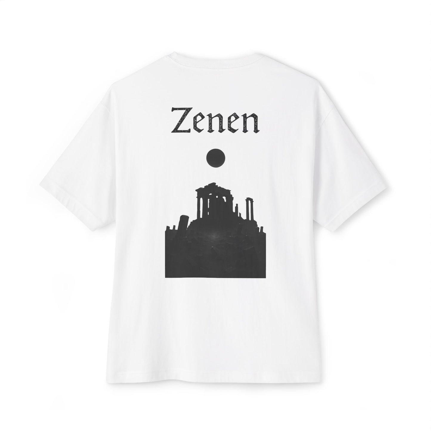 Zen-Inspired Unisex Oversized Boxy Tee, Casual Streetwear, Graphic Tee, Comfortable Tee, Gift for Art Lovers, Festival Apparel