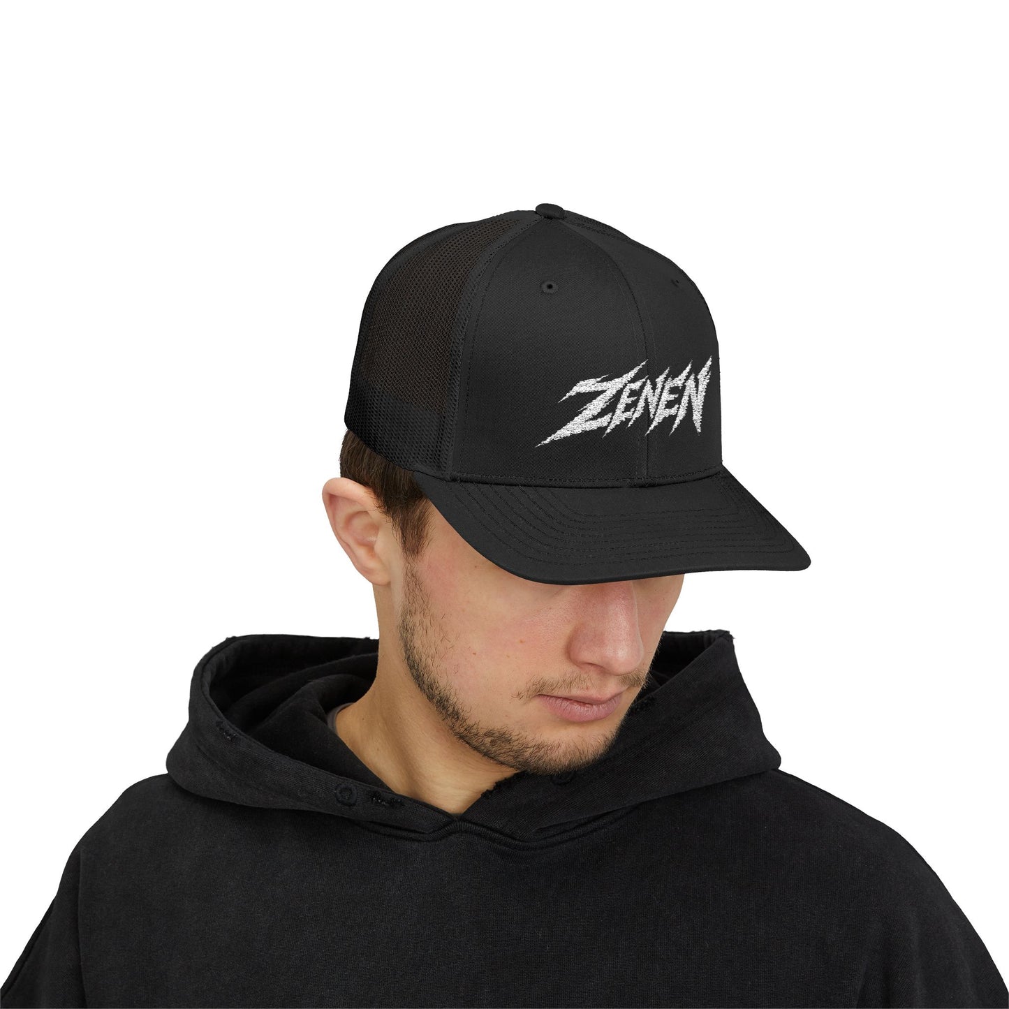 Classic White Zenen Trucker Hat Snapback
