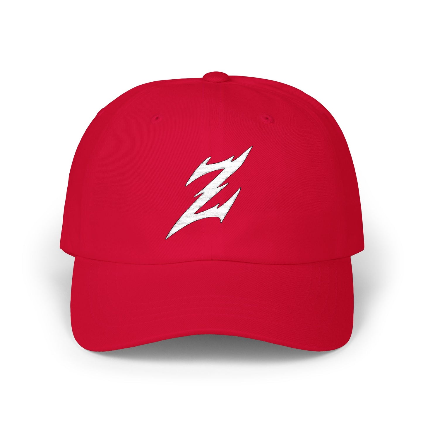 Embroidered White Dad Logo Hat