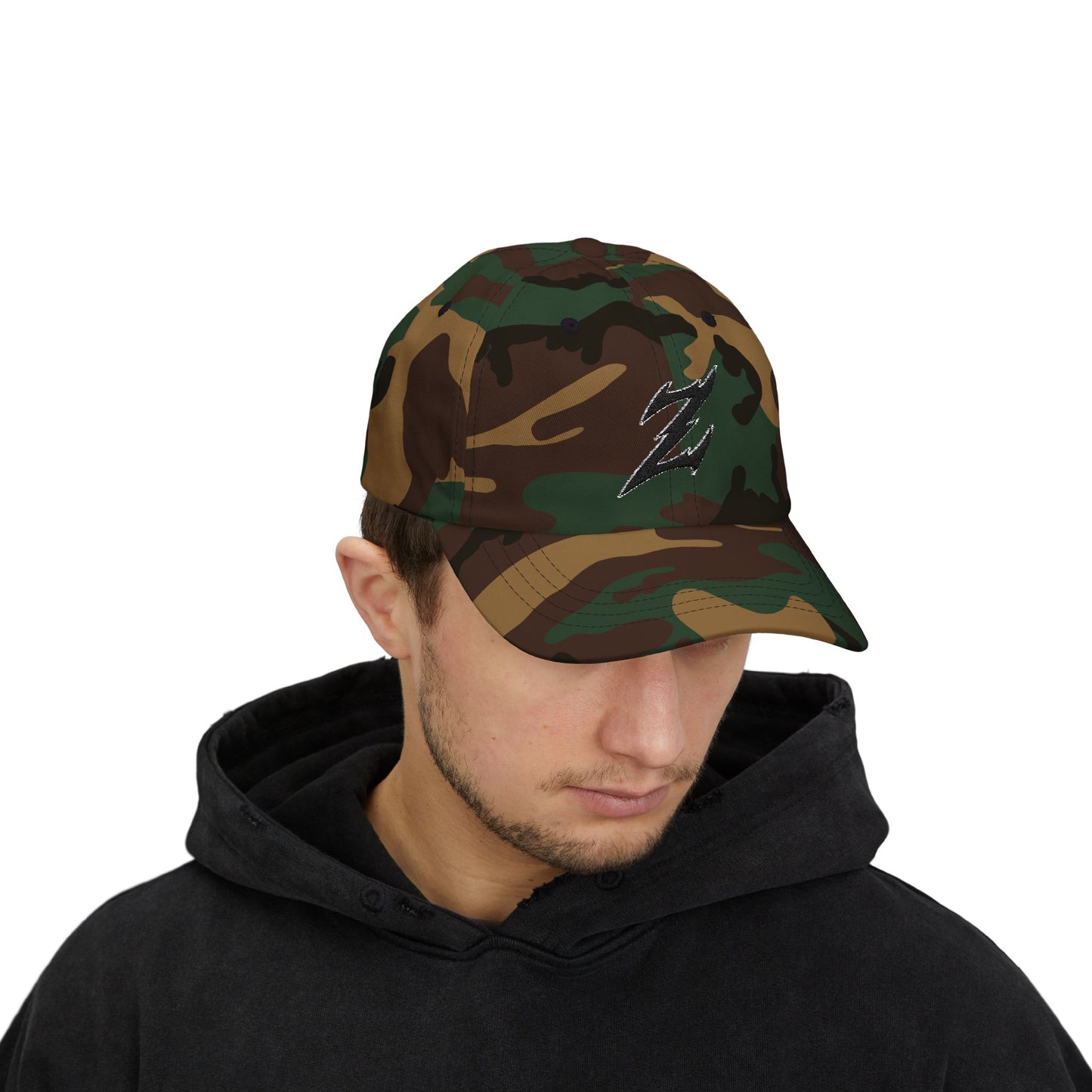 Embroidered Black Dad Logo Hat