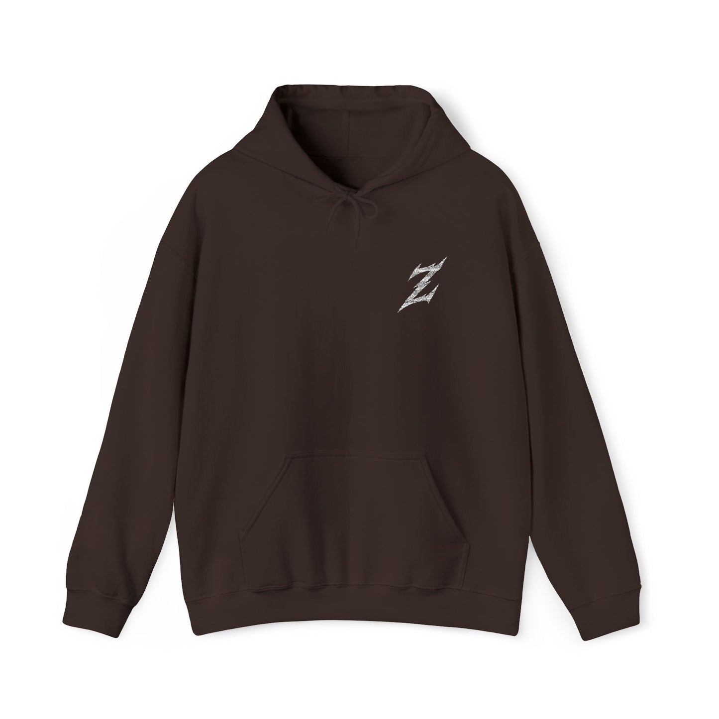 Embroidered White Logo Hoodie