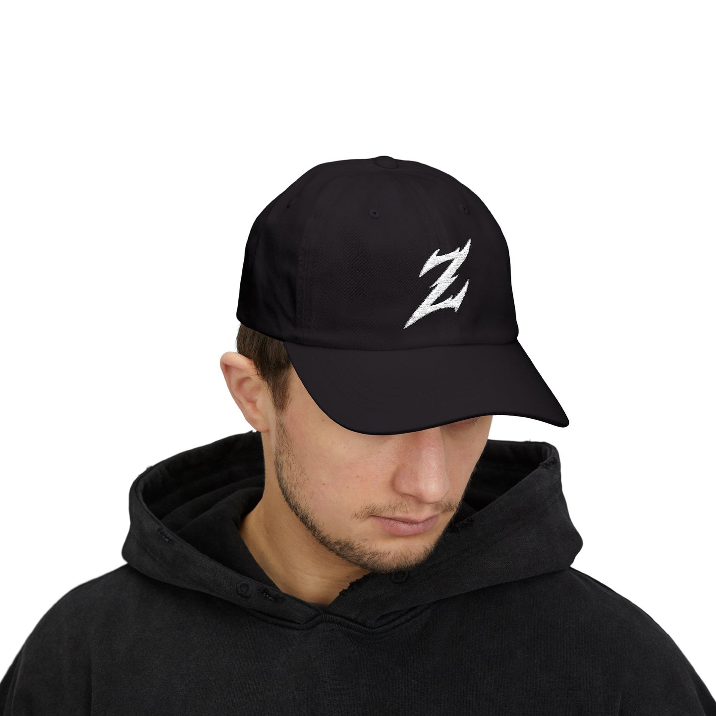 Embroidered White Dad Logo Hat