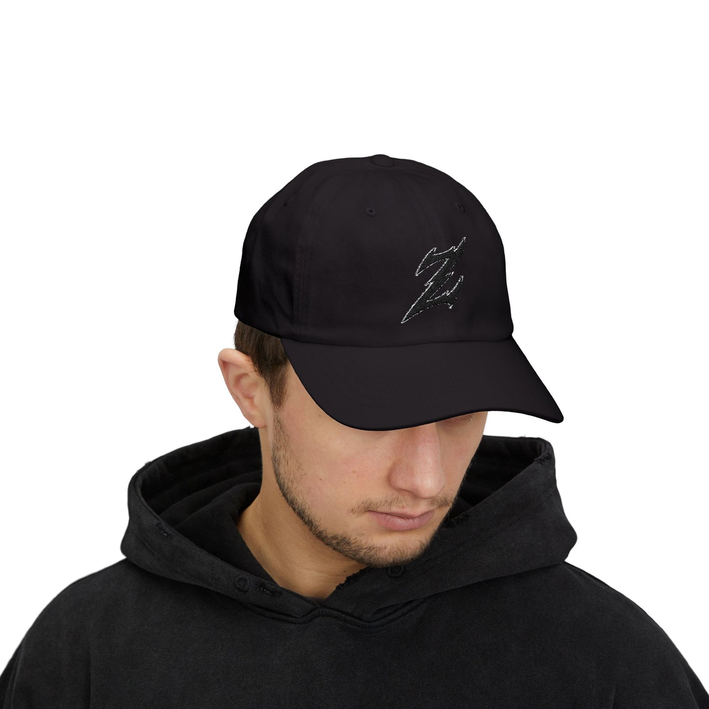 Embroidered Black Dad Logo Hat