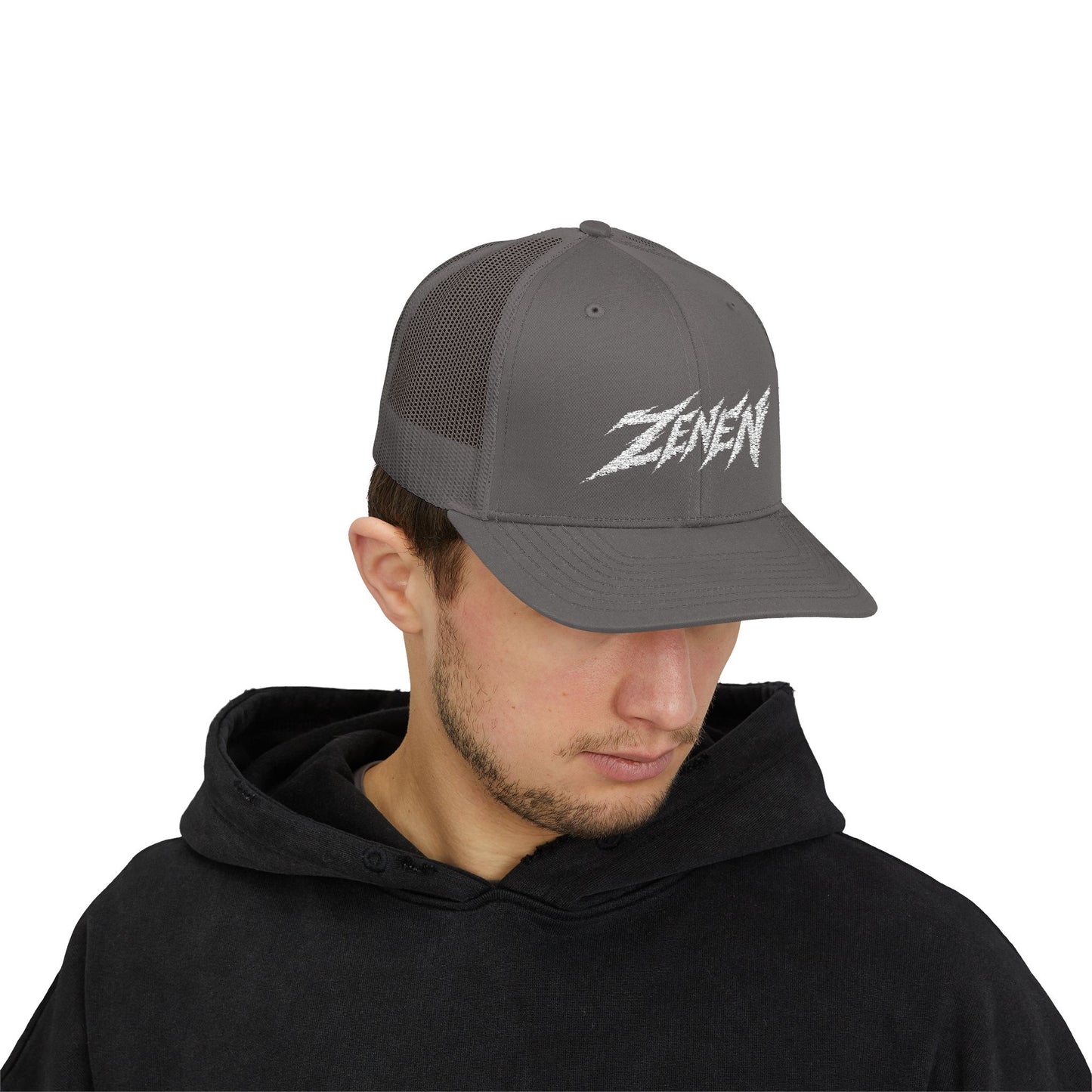 Classic White Zenen Trucker Hat Snapback