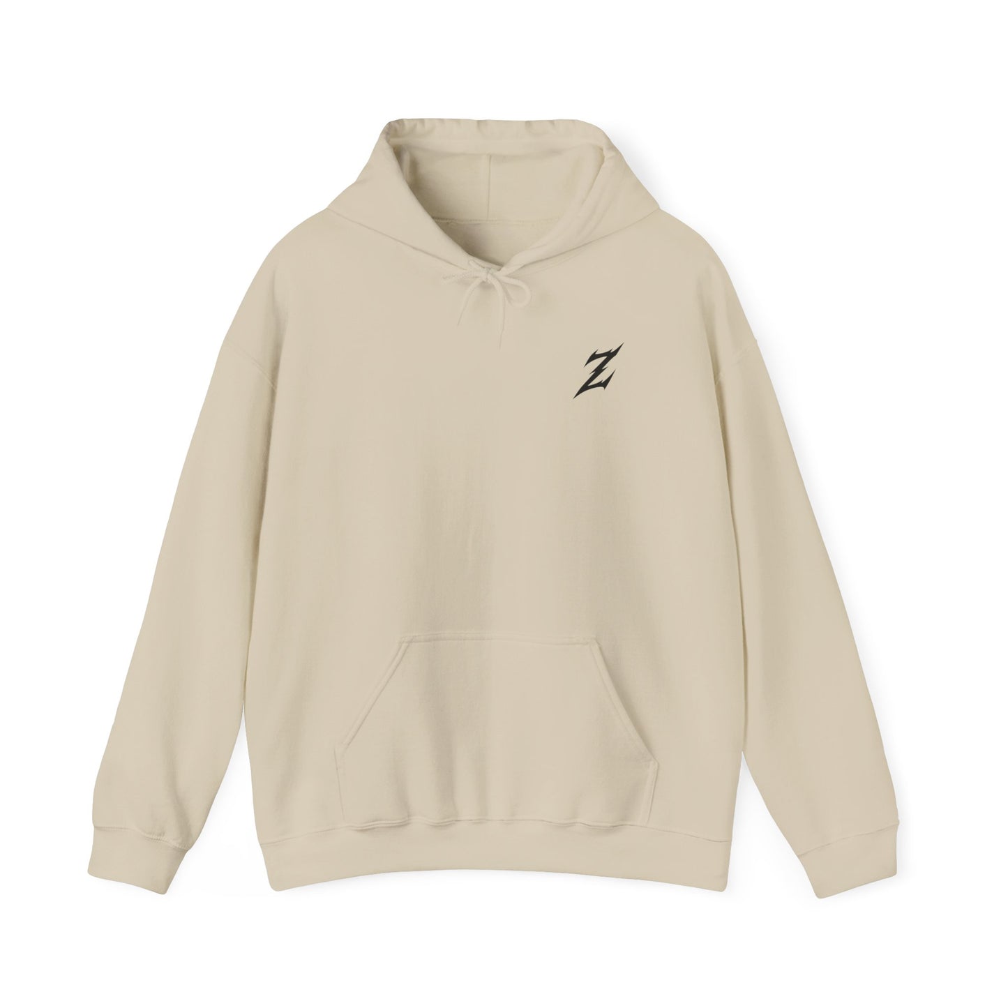 Black Logo Front, Zenen Back Hoodie