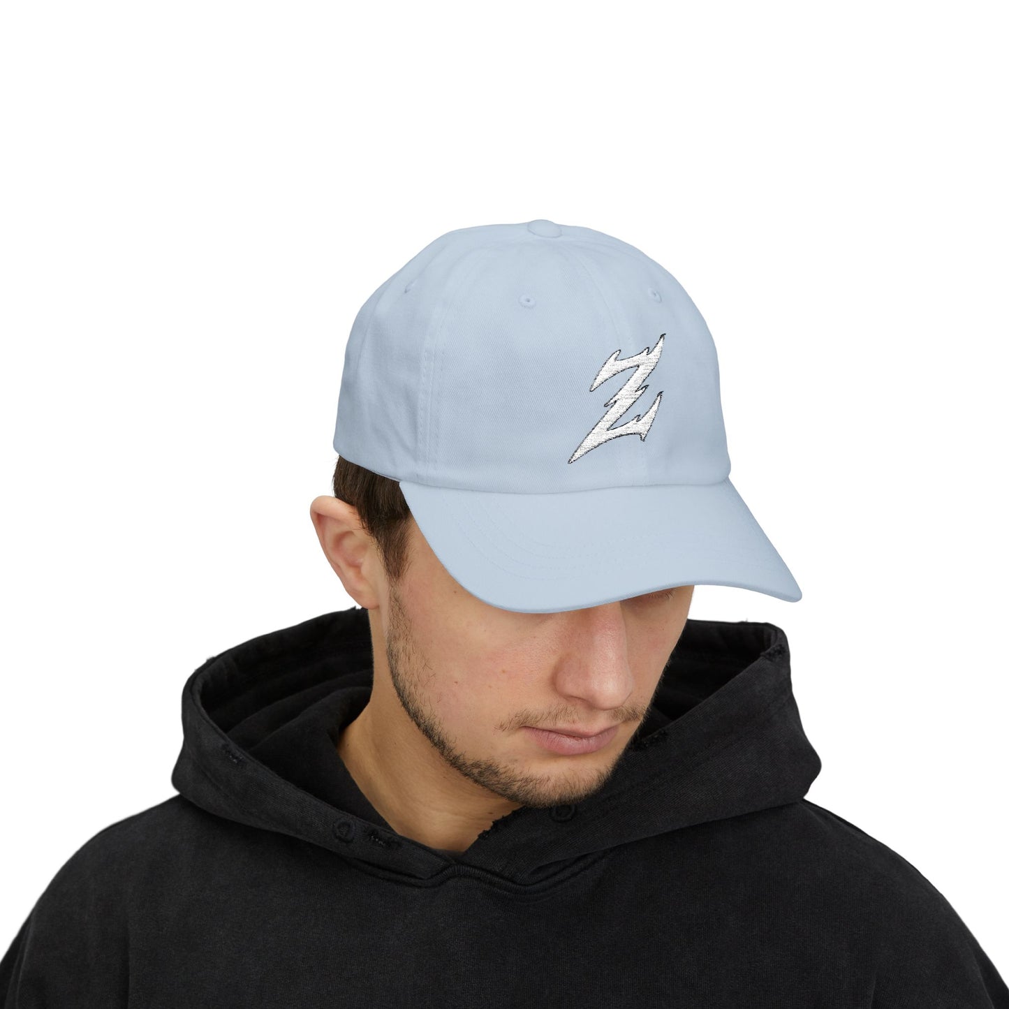 Embroidered White Dad Logo Hat