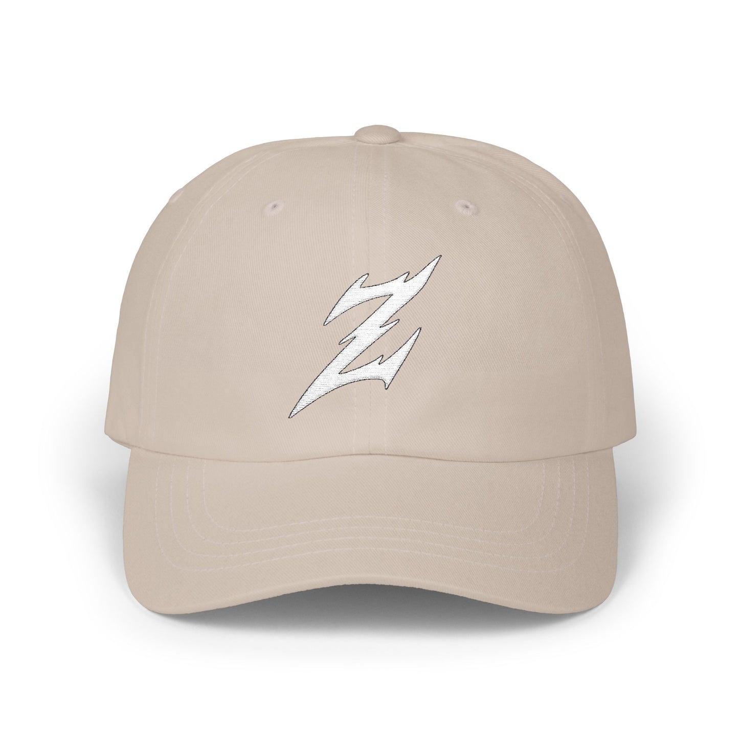 Embroidered White Dad Logo Hat