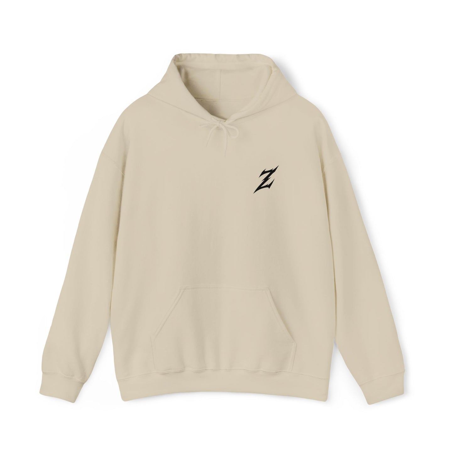 Embroidered Black Logo Hoodie