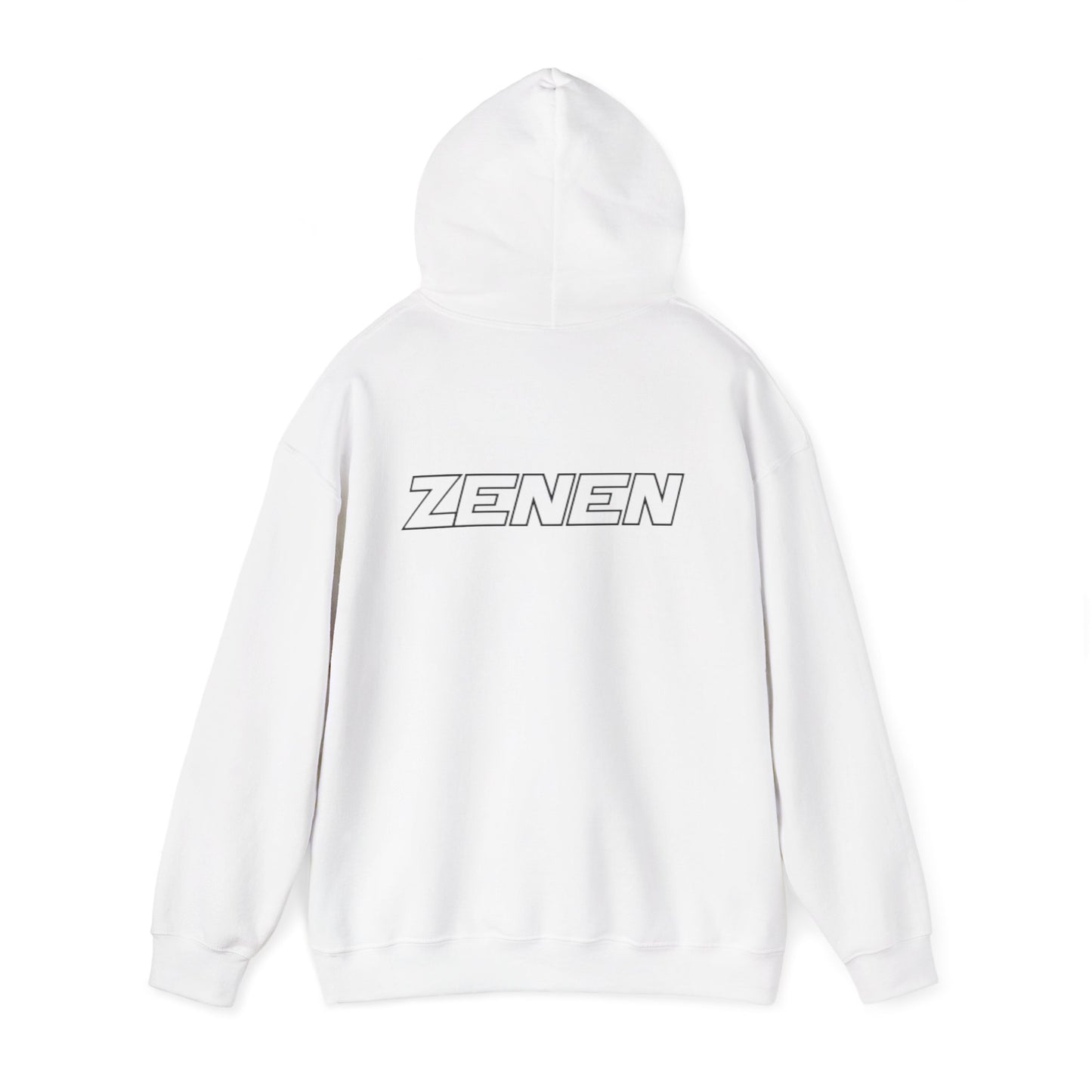 Black Logo Front, Zenen Back Hoodie