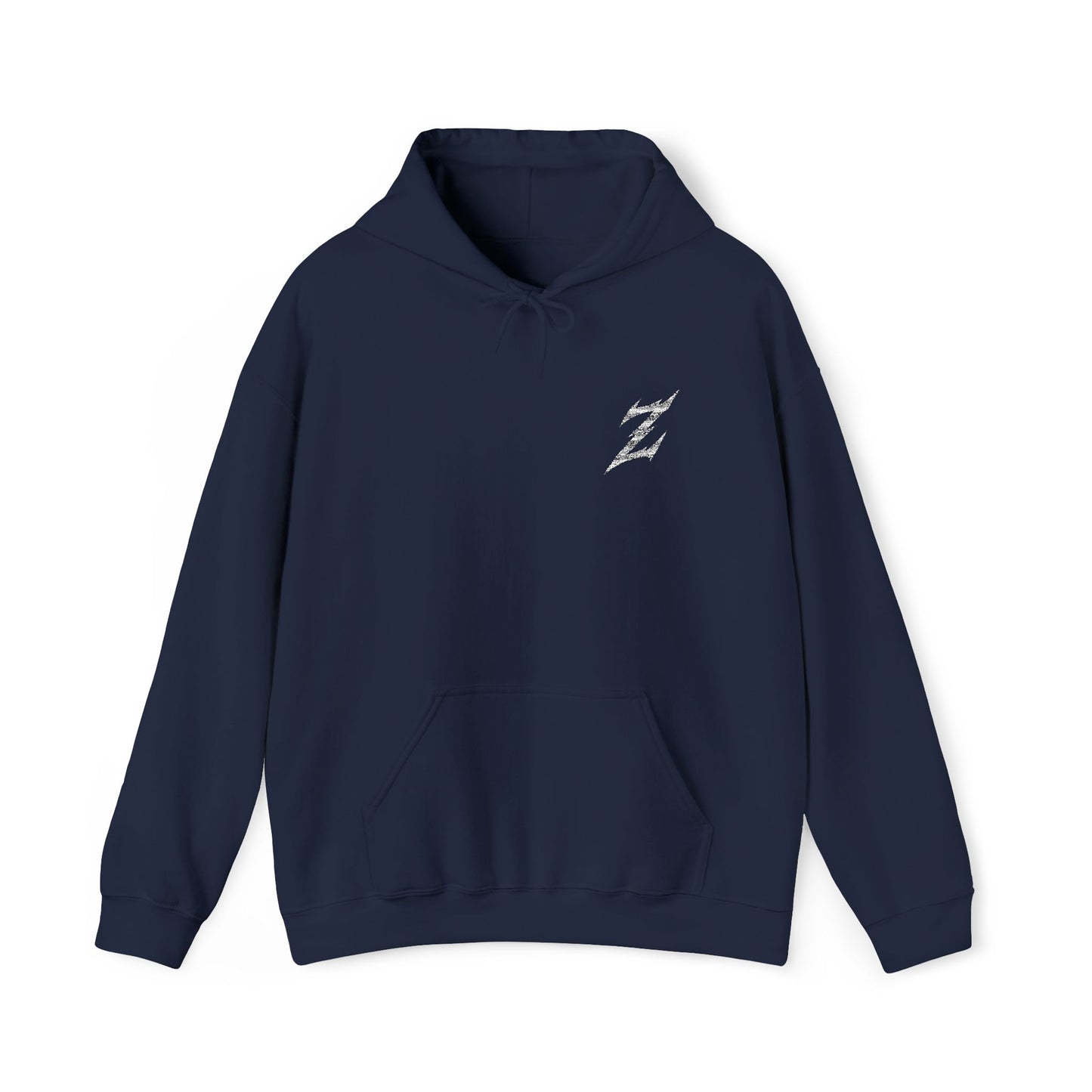 Embroidered White Logo Hoodie