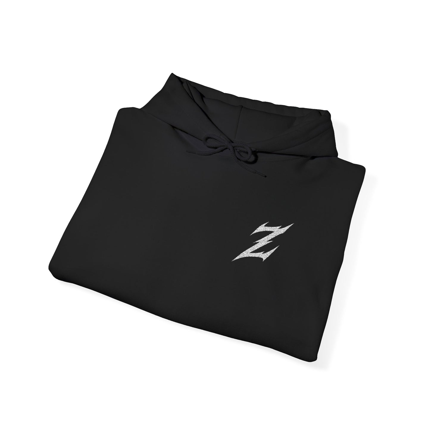 Embroidered White Logo Hoodie