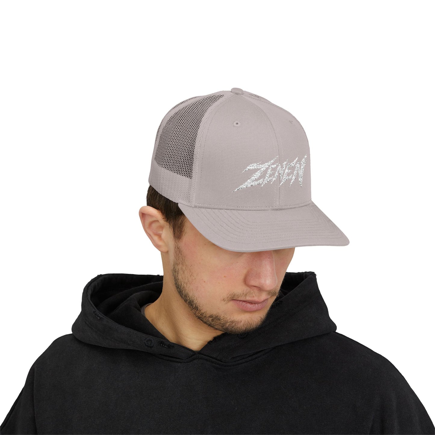 Classic White Zenen Trucker Hat Snapback