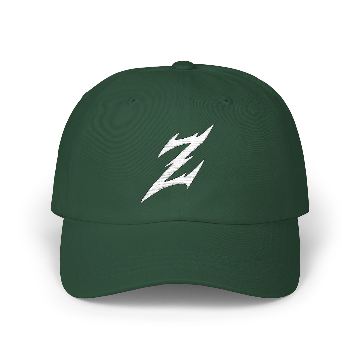 Embroidered White Dad Logo Hat