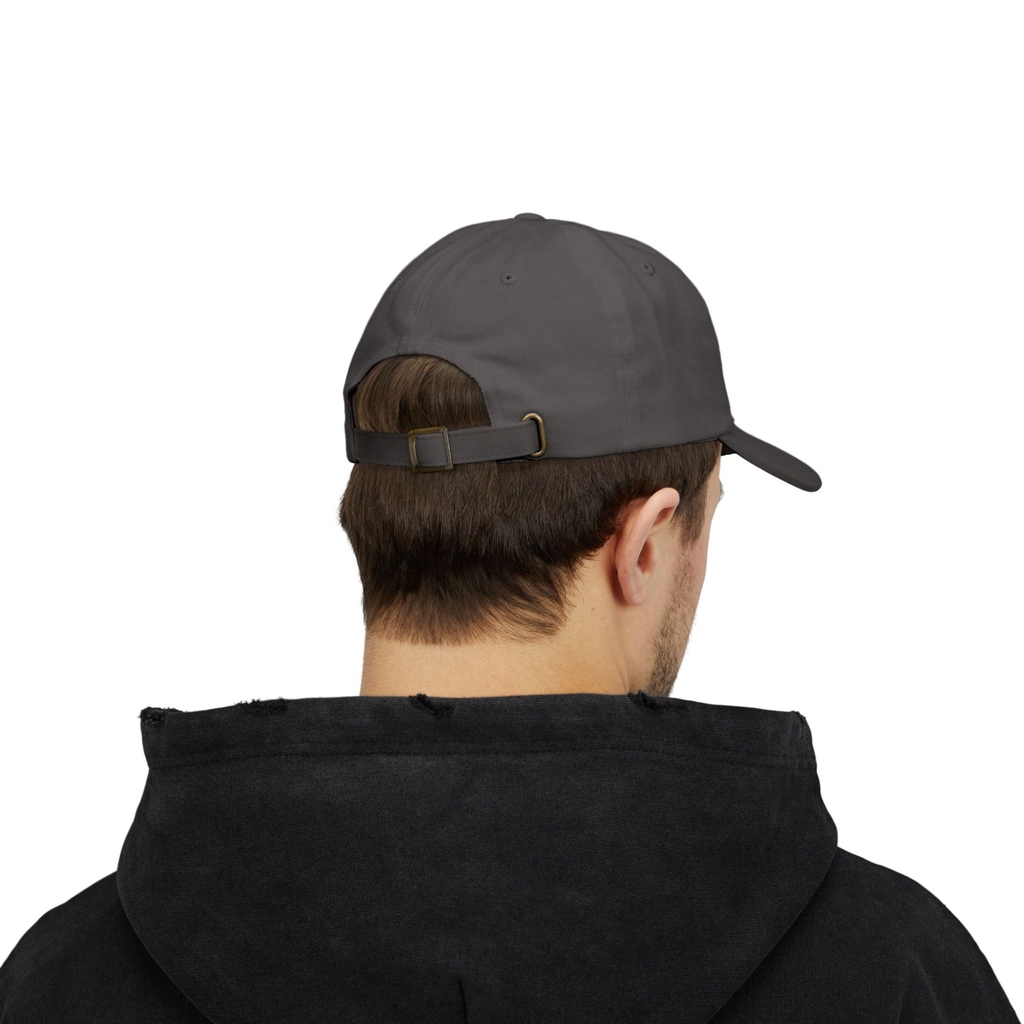 Embroidered White Dad Logo Hat