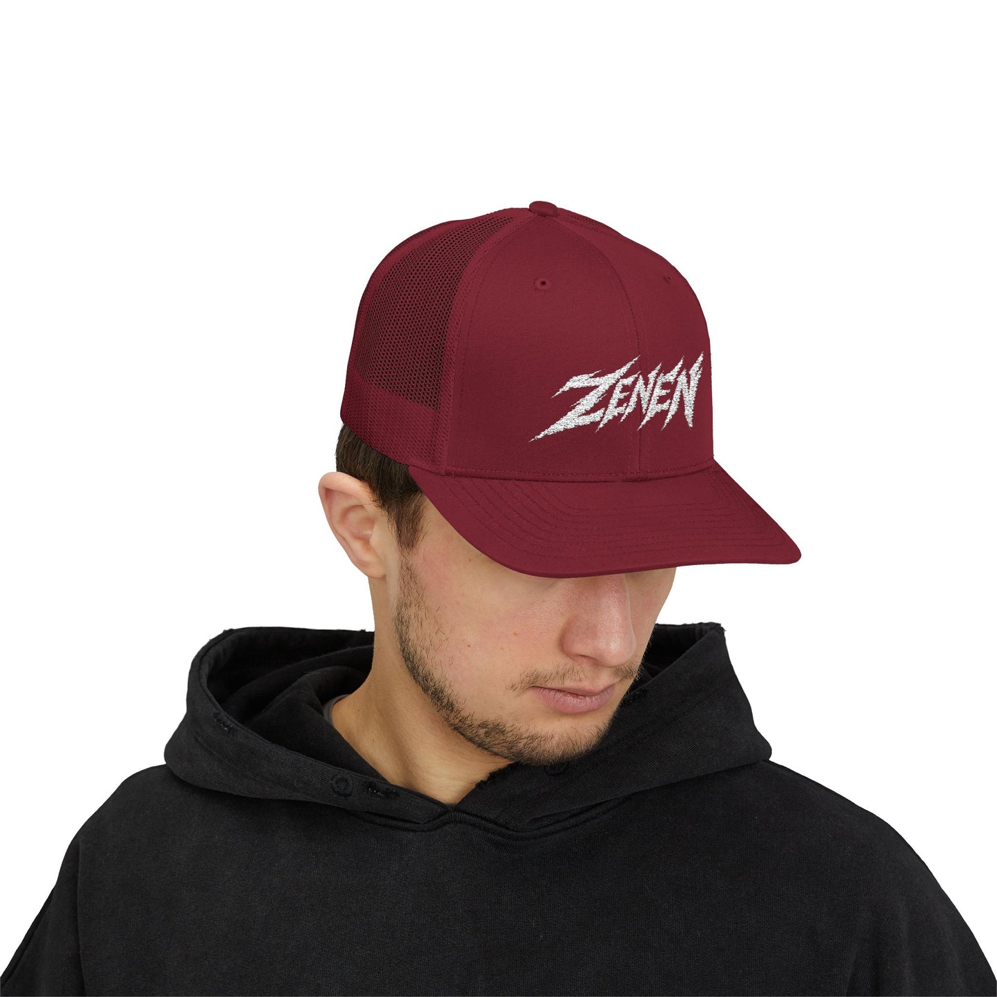 Classic White Zenen Trucker Hat Snapback