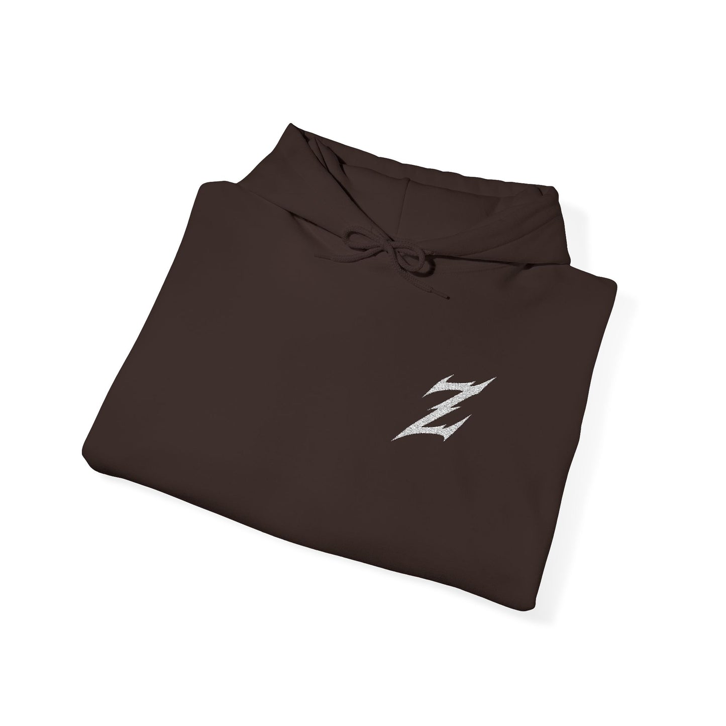 Embroidered White Logo Hoodie