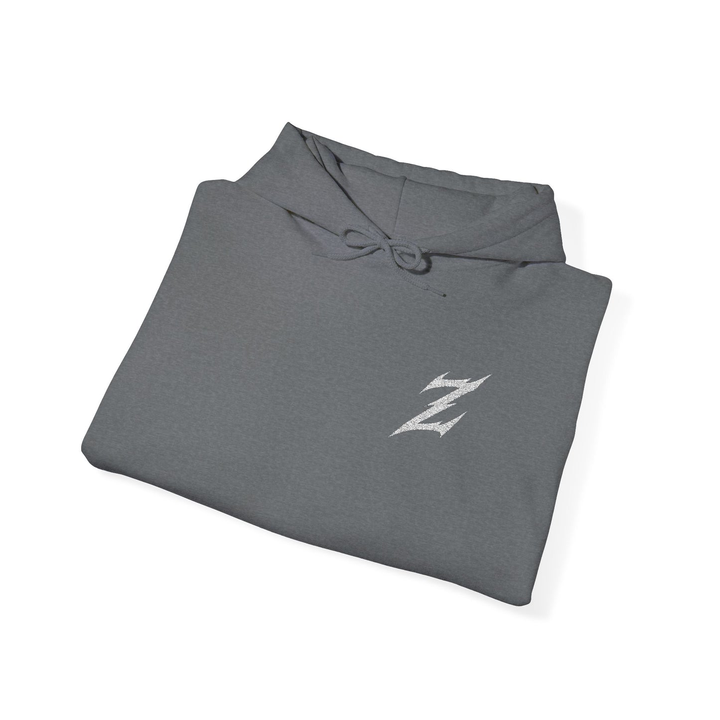 Embroidered White Logo Hoodie