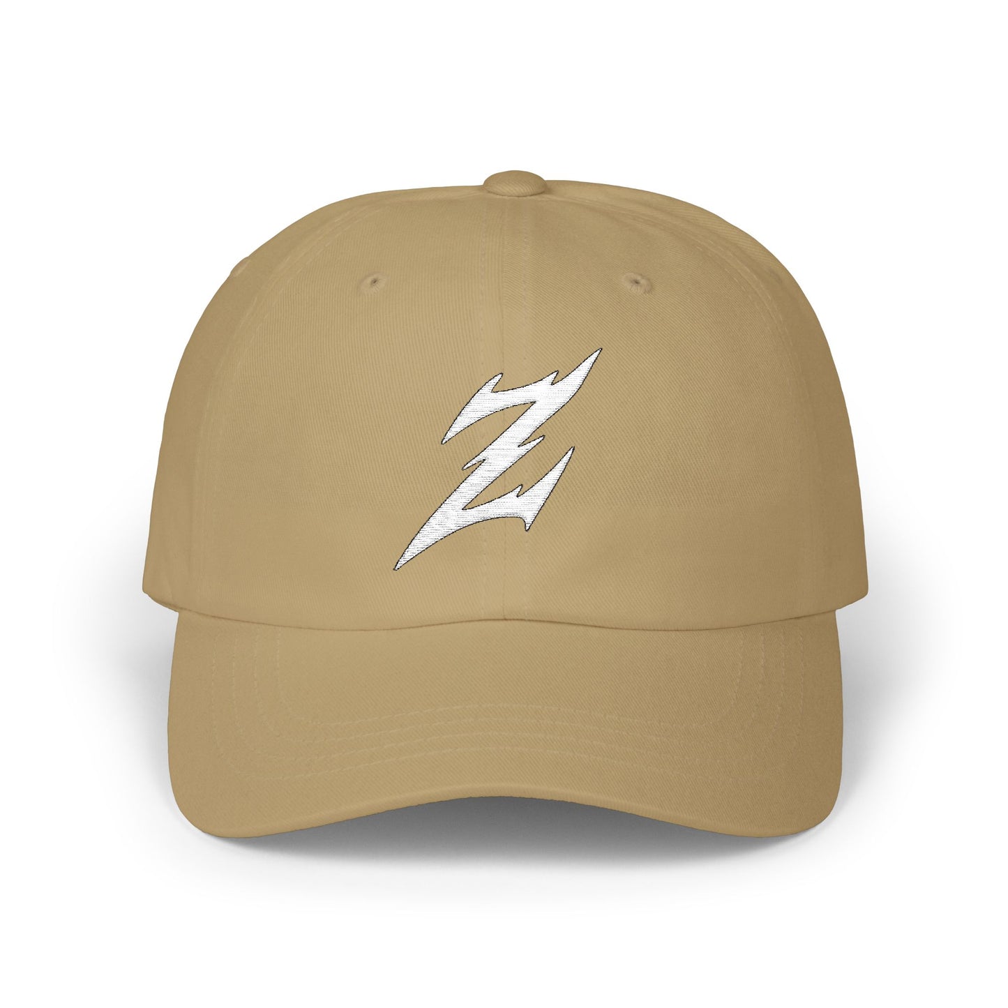 Embroidered White Dad Logo Hat