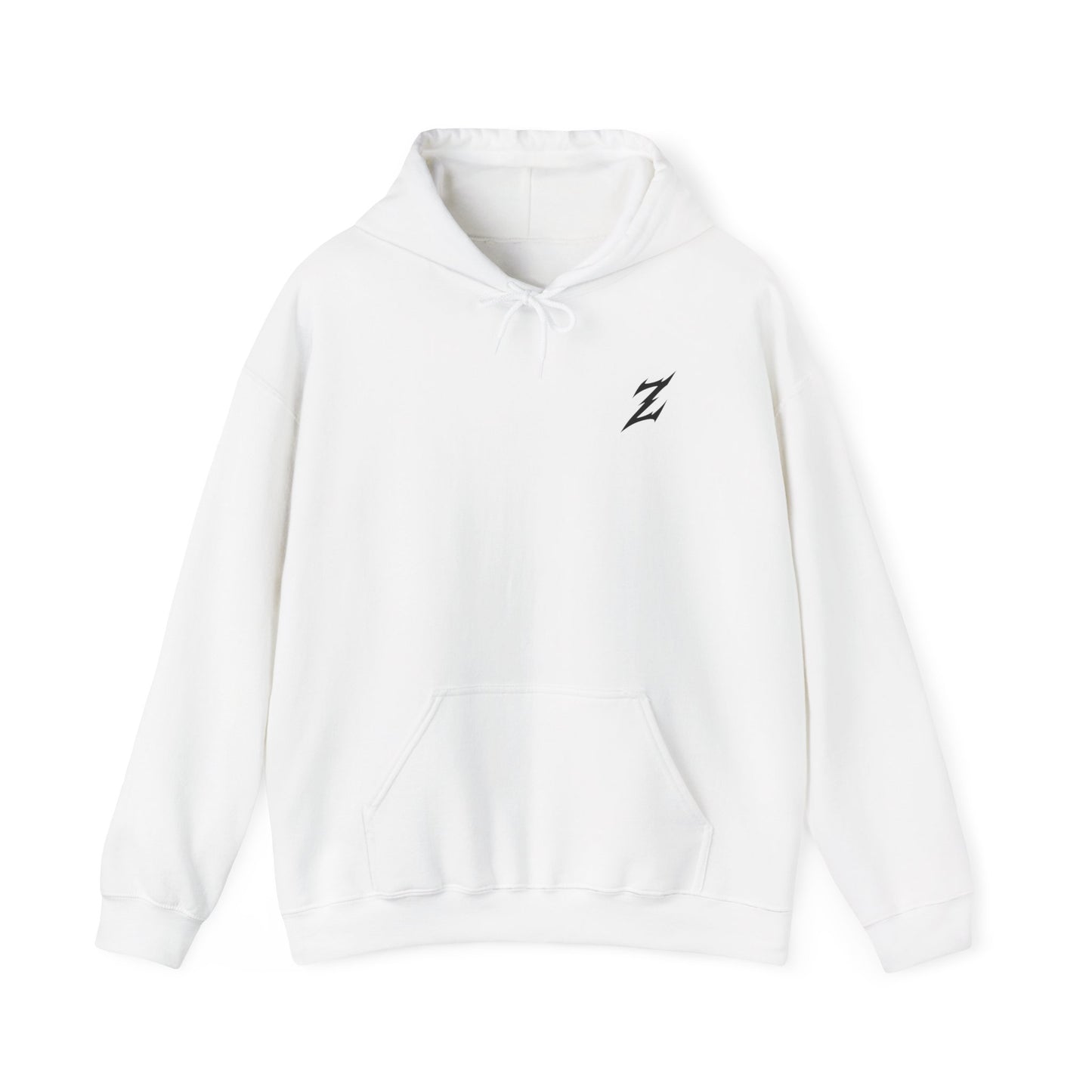 Black Logo Front, Zenen Back Hoodie