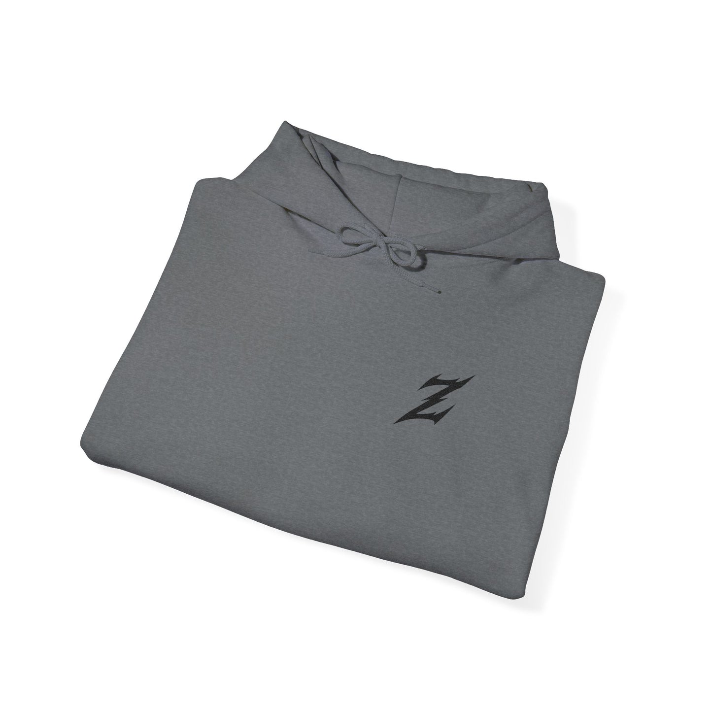 Embroidered Black Logo Hoodie