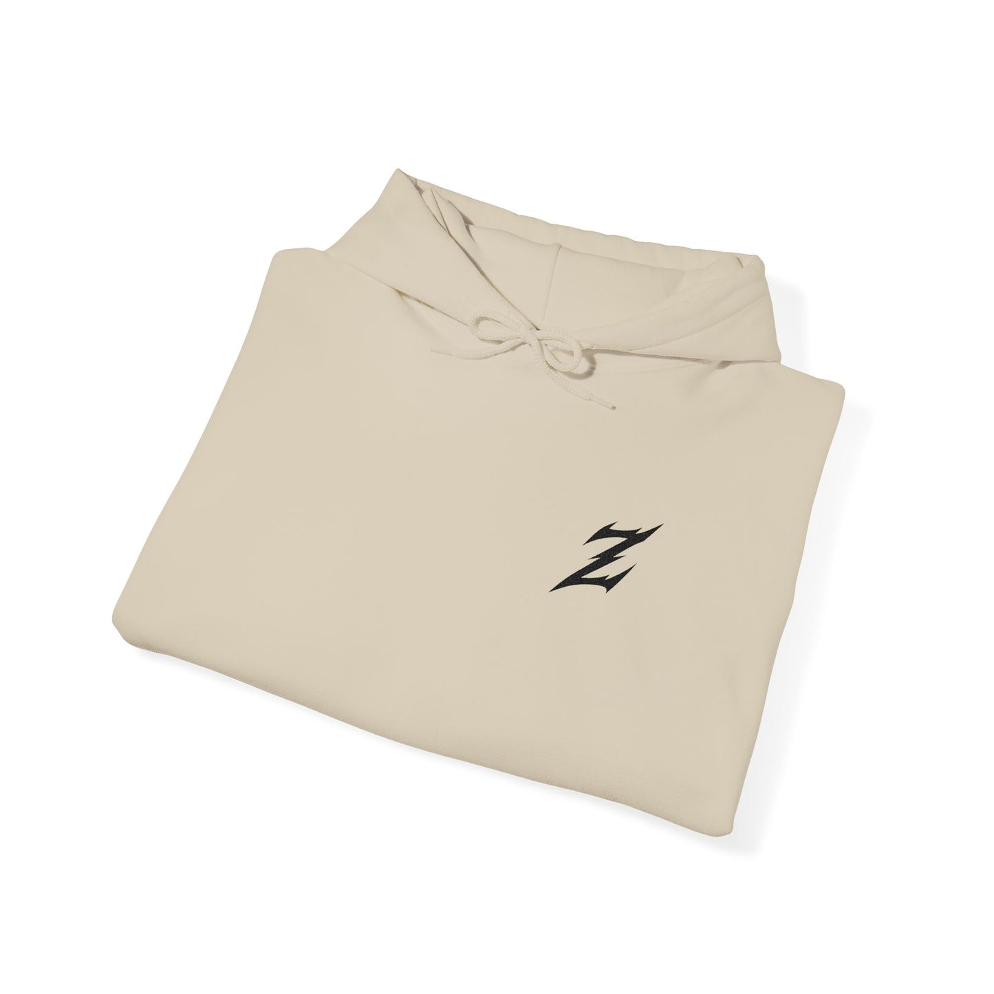 Embroidered Black Logo Hoodie
