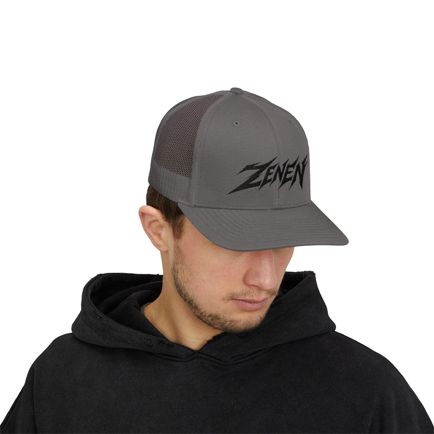 Classic Black Zenen Trucker Hat Snapback
