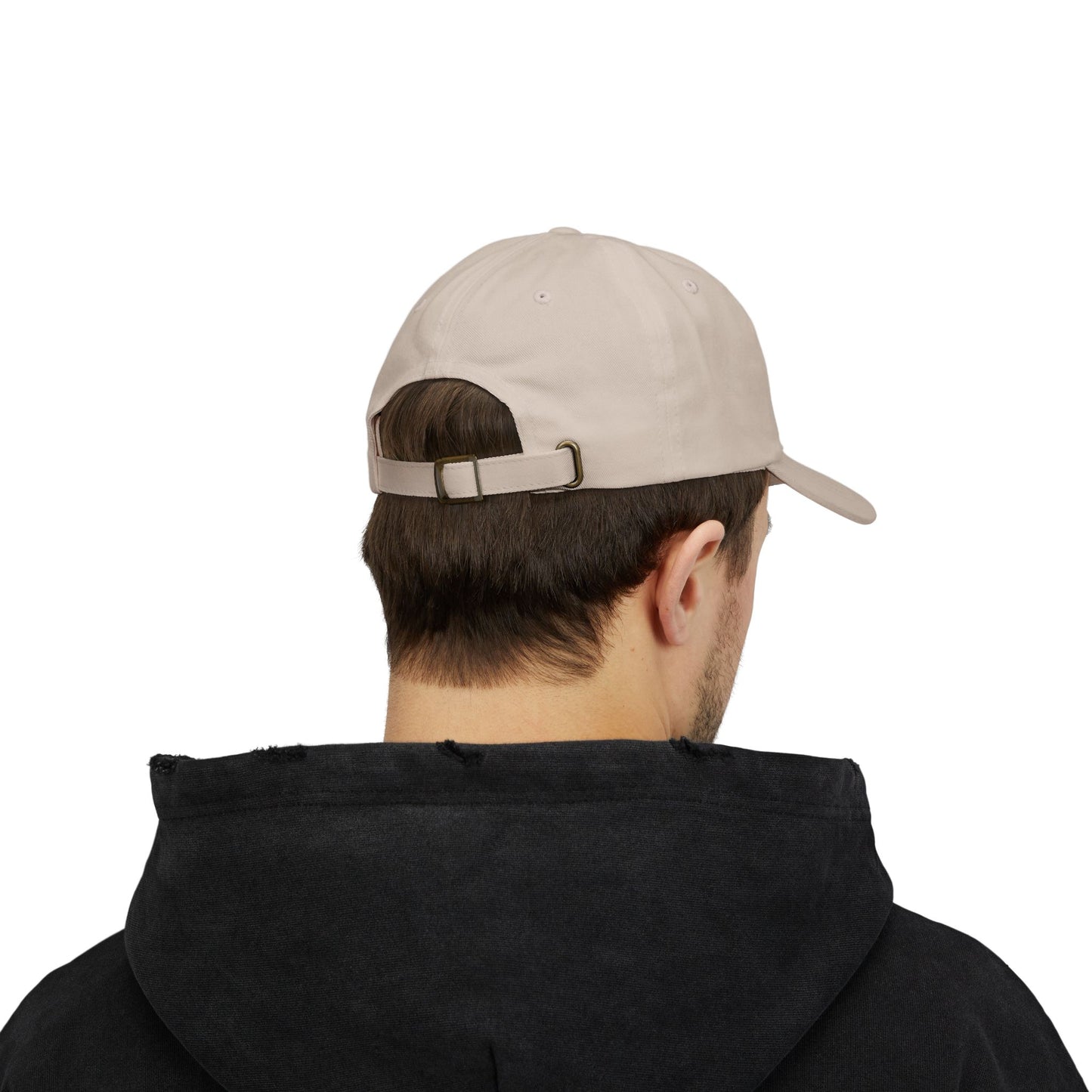 Embroidered White Dad Logo Hat