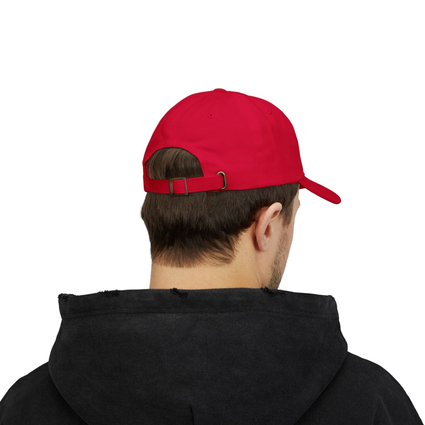 Embroidered White Dad Logo Hat