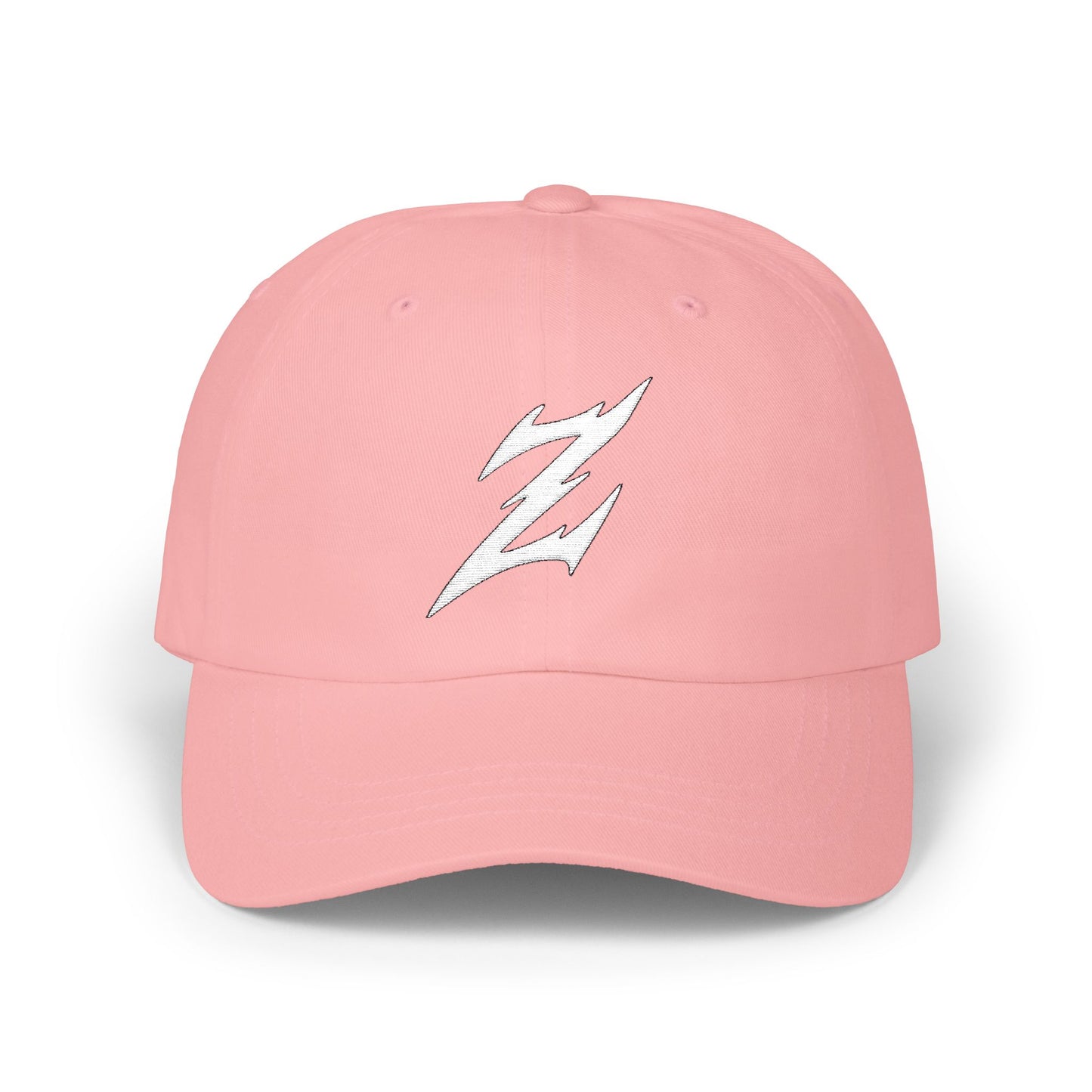 Embroidered White Dad Logo Hat