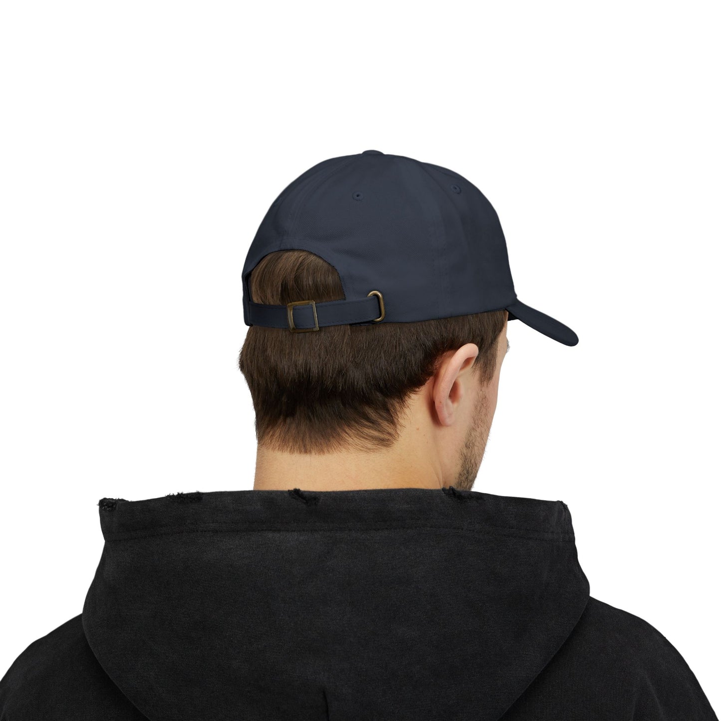 Embroidered White Dad Logo Hat