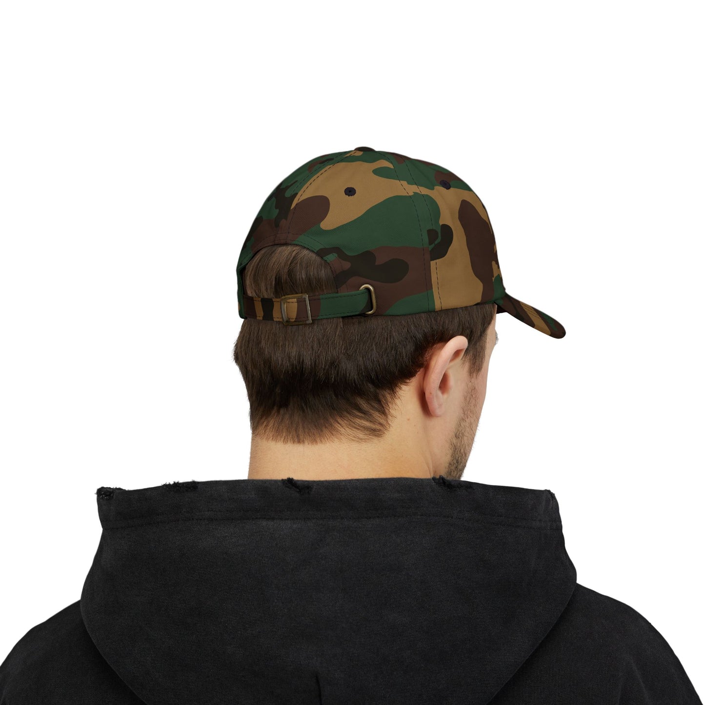 Embroidered White Dad Logo Hat