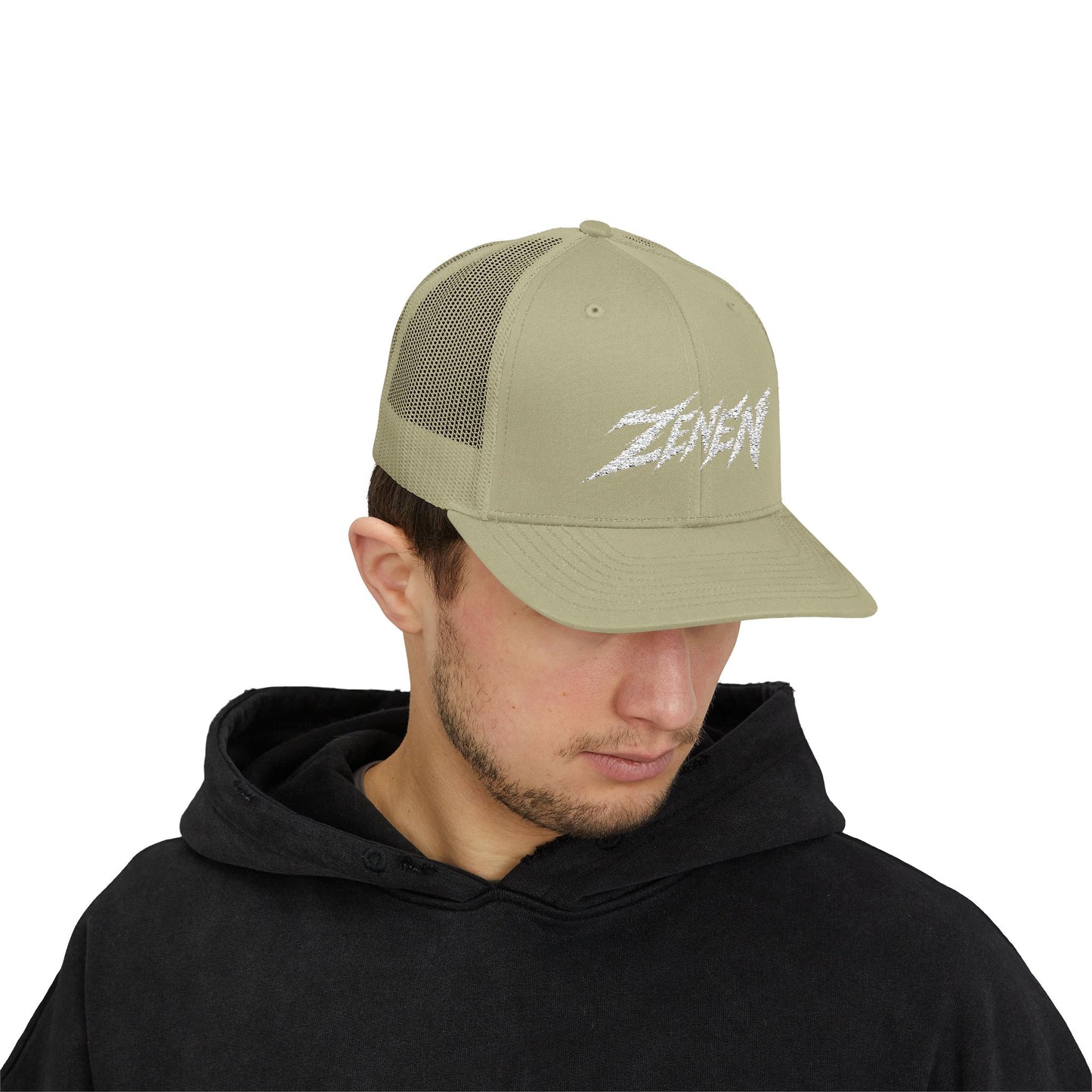 Classic White Zenen Trucker Hat Snapback