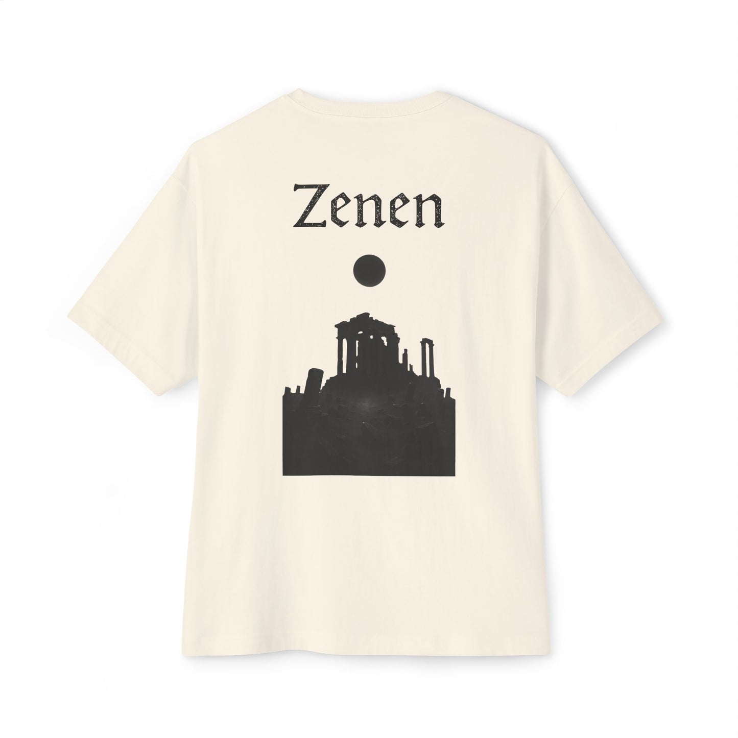 Zen-Inspired Unisex Oversized Boxy Tee, Casual Streetwear, Graphic Tee, Comfortable Tee, Gift for Art Lovers, Festival Apparel