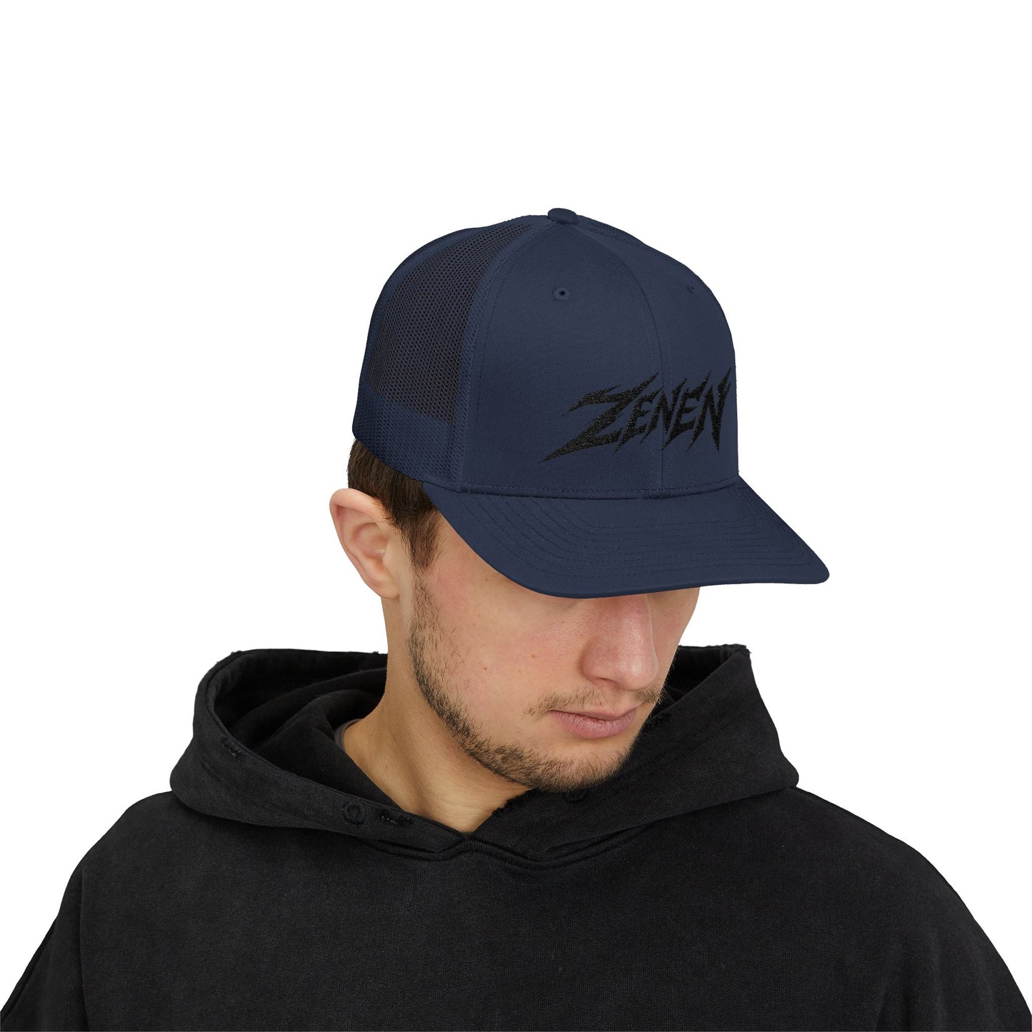 Classic Black Zenen Trucker Hat Snapback