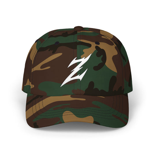 Embroidered White Dad Logo Hat
