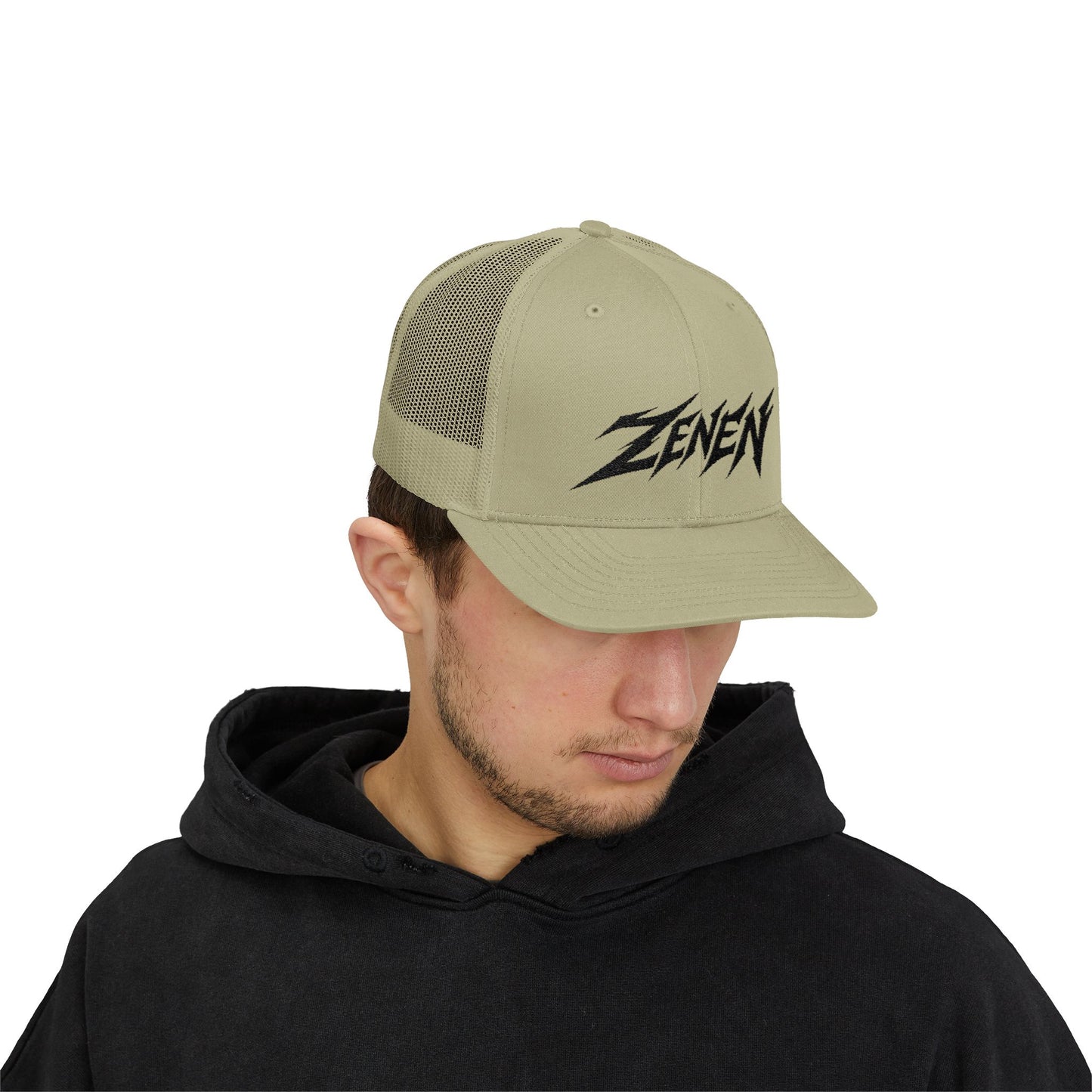 Classic Black Zenen Trucker Hat Snapback