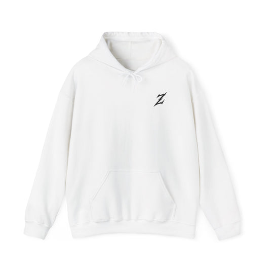 Black Logo Front, Zenen Back Hoodie