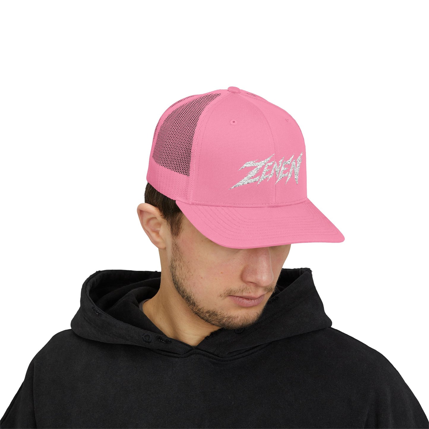 Classic White Zenen Trucker Hat Snapback