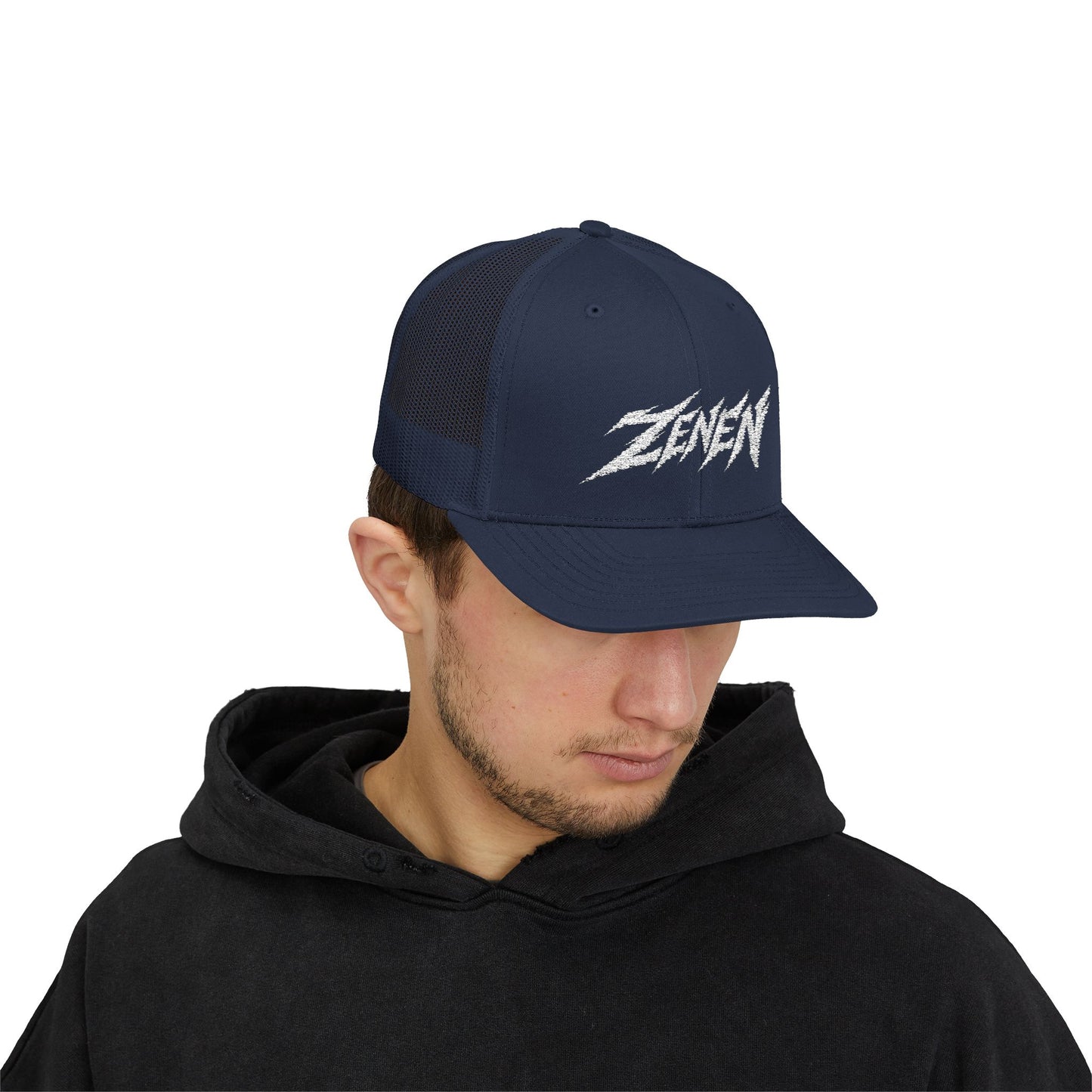 Classic White Zenen Trucker Hat Snapback