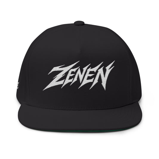 Embroidered White Zenen Snapback